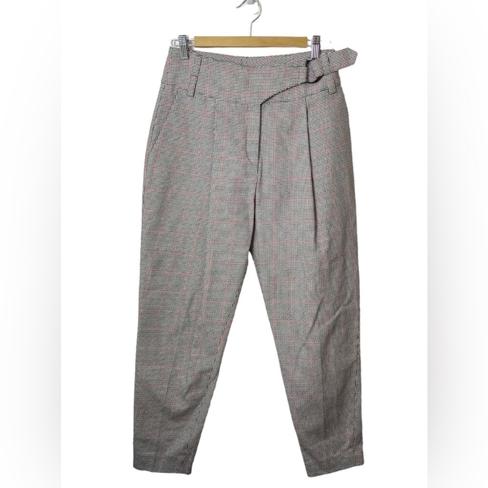 Hugo Boss - Houndstooth belted waist trousers